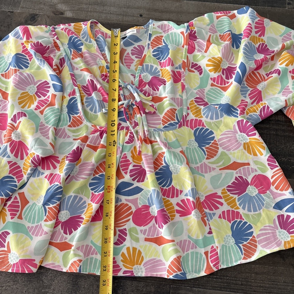 Michelle McDowell Vivey Top Womens L "Oh Hello There Pink" colorful bright bold - Picture 8 of 11